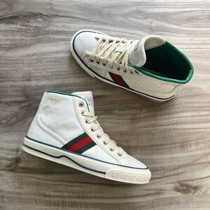 Size 7.5 (Gucci EU 37)- Gucci Tennis 1977 High White Women’s